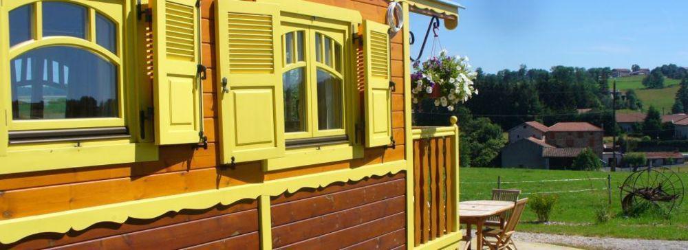 Les Roulottes De La Ferme Des Chanaux Saint-Julien-d'Ance Exterior foto